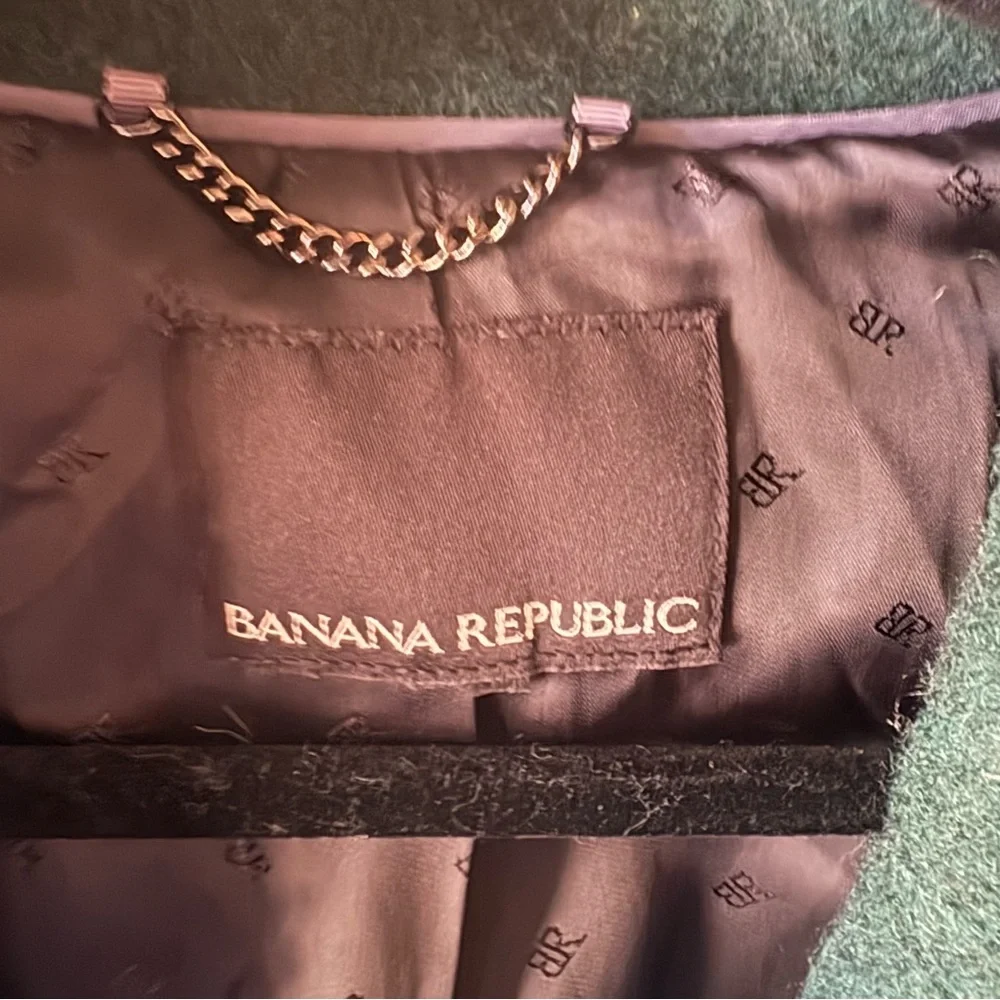 Banana Republic Deep Green wool Pea Coat - Picture 2 of 4